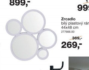 Zrcadlo (bílý plastový rám)