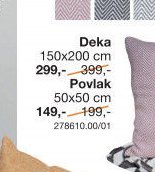 Deka 150x200 cm, Povlak 50x50 cm