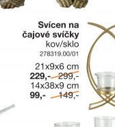 Svícen na čajové svíčky