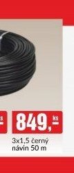 Kabel CYKY-J 3x1,5 černý návin 50 m