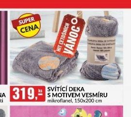 Svítící deka s motivem vesmíru