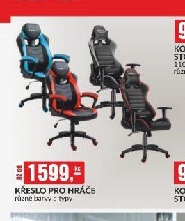 KŘESLO PRO HRÁČE různé barvy a typy