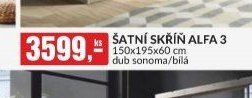 ŠATNÍ SKŘÍŇ ALFA 3 150x195x60 cm dub sonoma/bílá