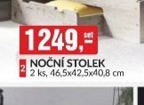 NOČNÍ STOLEK 2 ks, 46,5x42,5x40,8 cm