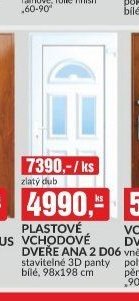 PLASTOVÉ VCHODOVÉ DVEŘE ANA 2
