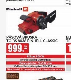PÁSOVÁ BRUSKA TC-BS 8038 EINHELL CLASSIC