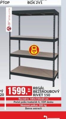 REGÁL BEZŠROUBOVÝ RIVET 150