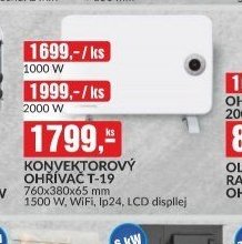 KONVEKTOROVÝ OHŘÍVAČ T-19