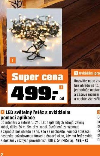 LED světelný řetěz s ovládáním pomocí aplikace