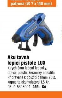 Aku tavná lepicí pistole LUX