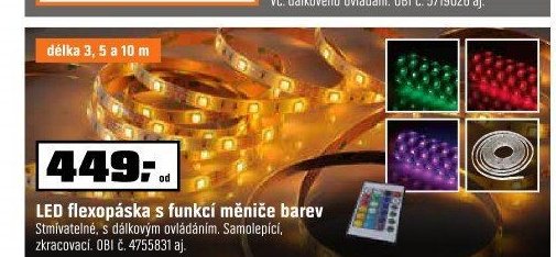 LED flexopáska s funkcí měniče barev