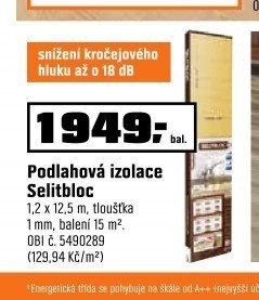 Podlahová izolace Selitbloc