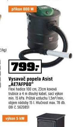 Vysavač popela Asist AE7AFP80