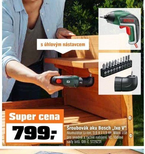 Šroubovák aku Bosch Ixo V