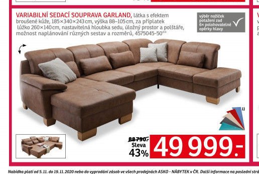 VARIABILNÍ SEDACÍ SOUPRAVA GARLAND