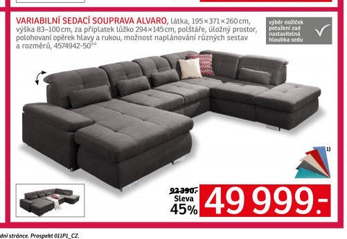 VARIABILNÍ SEDACÍ SOUPRAVA ALVARO