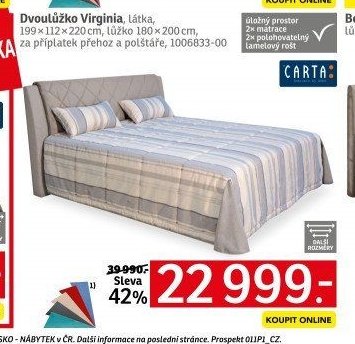Dvoulůžko Virginia