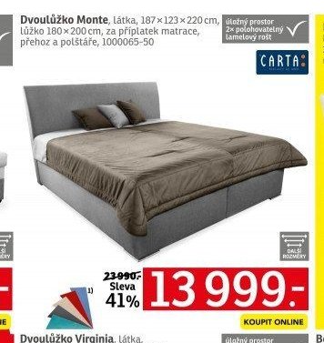 Dvoulůžko Monte