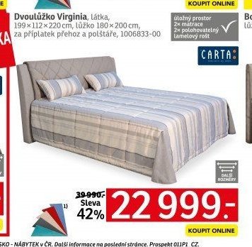 Dvoulůžko Virginia