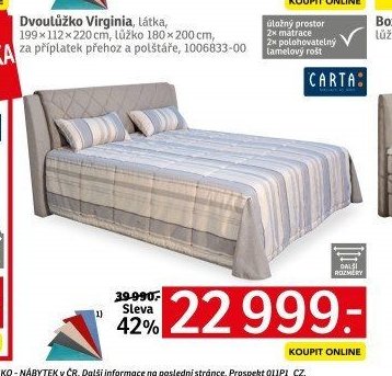Dvoulůžko Virginia