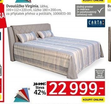 Dvoulůžko Virginia