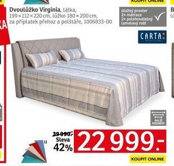 Dvoulůžko Virginia