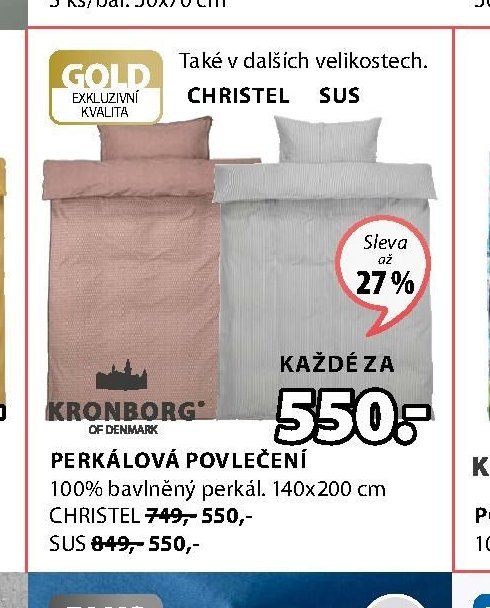 PERKÁLOVÁ POVLEČENÍ CHRISTEL SUS