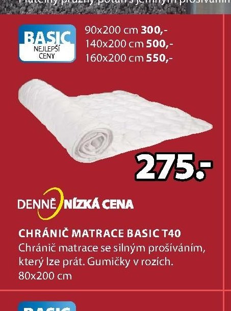 Chránič matrace BASIC T40
