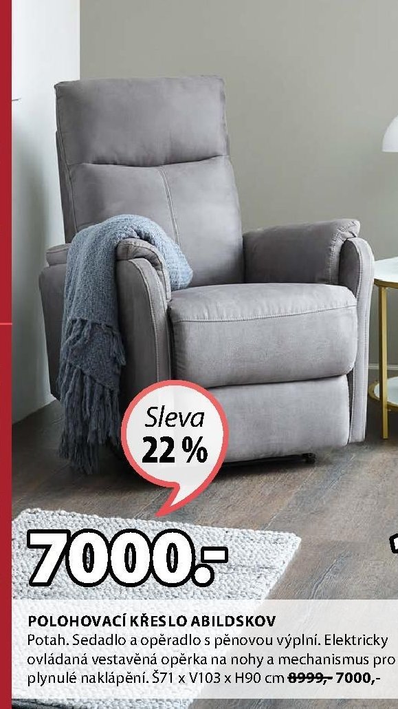 POLOHOVACÍ KŘESLO ABILDSKOV