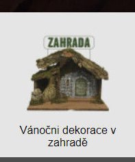Vánoční dekorace v zahradě
