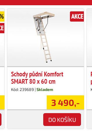 Schody půdní Komfort SMART 80 x 60 cm