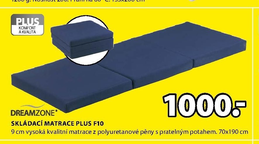 SKLÁDACÍ MATRACE PLUS F10