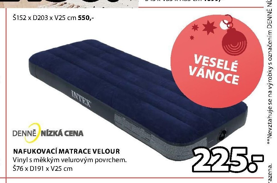 NAFUKOVACÍ MATRACE VELOUR