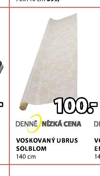 VOSKOVANÝ UBRUS SOLBLOM 140 cm
