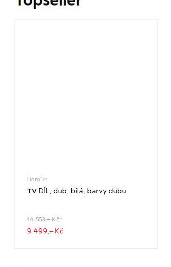 Hom'in TV DÍL, dub, bílá, barvy dubu