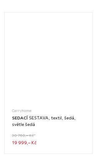 Carryhome SEDACÍ SESTAVA, textil, šedá, světle šedá