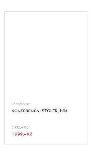 Carryhome KONFERENČNÍ STOLEK, bílá
