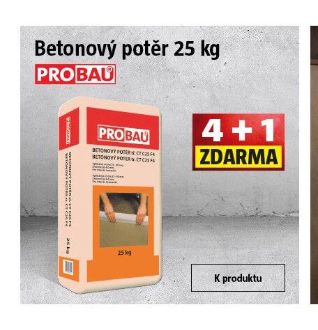 Betonový potěr 25 kg PROBAU