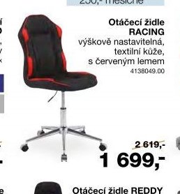 Otáčecí židle RACING