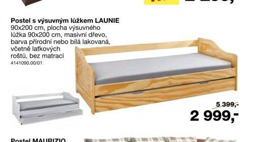 Postel s výsuvným lůžkem LAUNIE