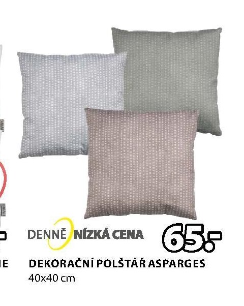 DEKORAČNÍ POLŠTÁŘ ASPARGES