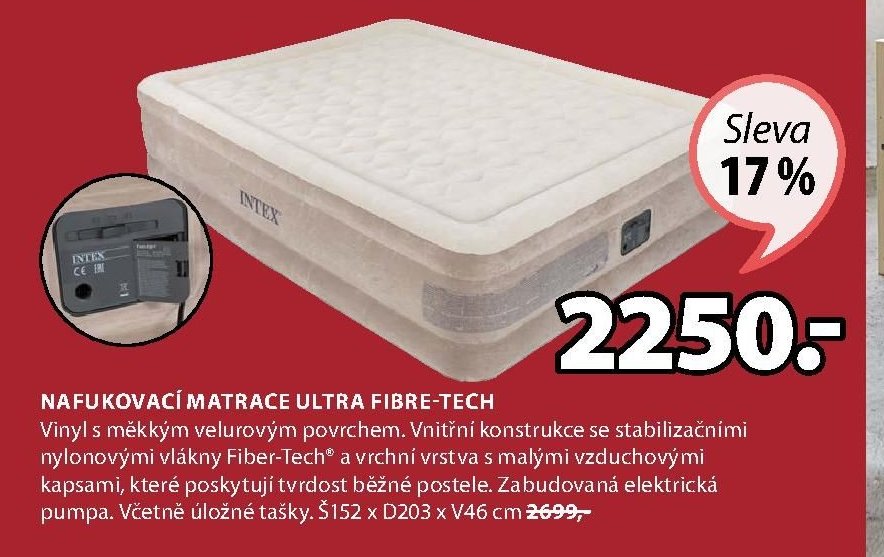 NAFUKOVACÍ MATRACE ULTRA FIBRE-TECH