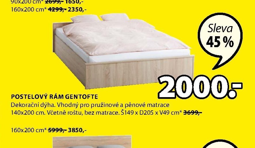 POSTELOVÝ RÁM GENTOFTE
