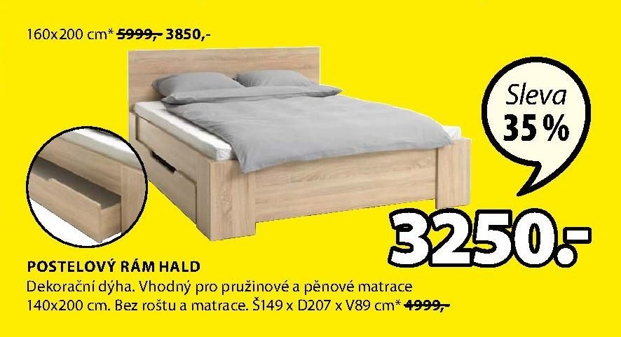 POSTELOVÝ RÁM HALD