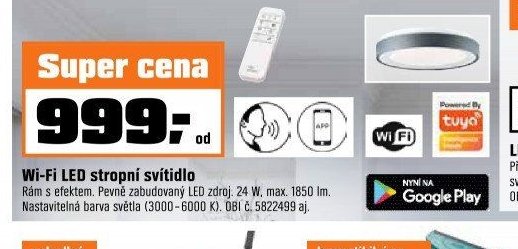 Wi-Fi LED stropní svítidlo