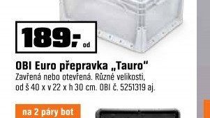 OBI Euro přepravka „Tauro“