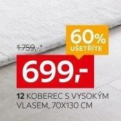 Koberec s vysokým vlasem, 70x130 cm