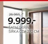 Šatní skříň, šířka cca 270 cm