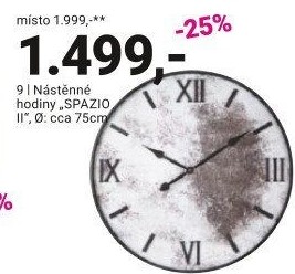 NÁSTĚNNÉ HODINY „SPAZIO II“