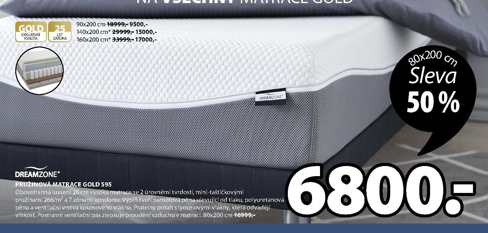 Matrace Gold S95